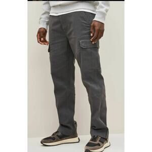 Old Navy Straight Built In Flex Cargo Pants Gray Mens Size 40x36 New